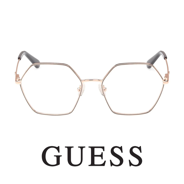 Guess Eyewear - Hexagonal - Shiny Rose Gold