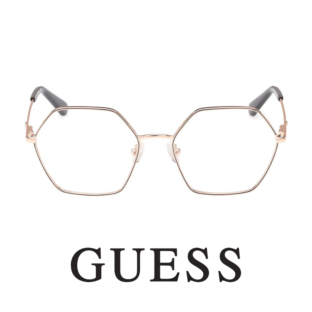 Guess Eyewear - Hexagonal - Shiny Rose Gold