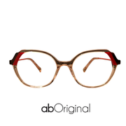 AbOriginal-Eyewear-Transparent-Brown-Red