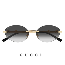 Gucci - Shiny Gold / Black - Frameless / Oval