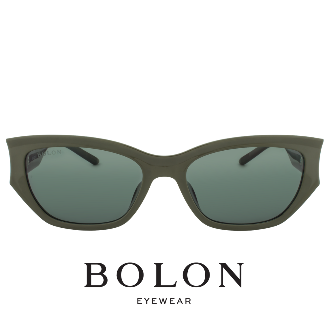 Bolon - Geometric / Cat eye - Olive / Green