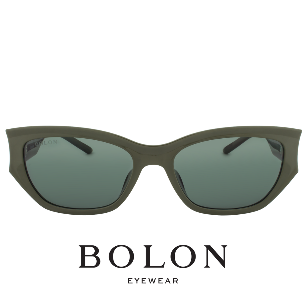 Bolon - Geometric / Cat eye - Olive / Green