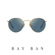 Ray Ban - Unisex -Titanium - Demigloss brushed gold / Polar blue mirror gold
