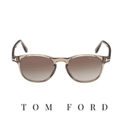 Tom Ford - "Holt-02" - Round -  Shiny Light Brown