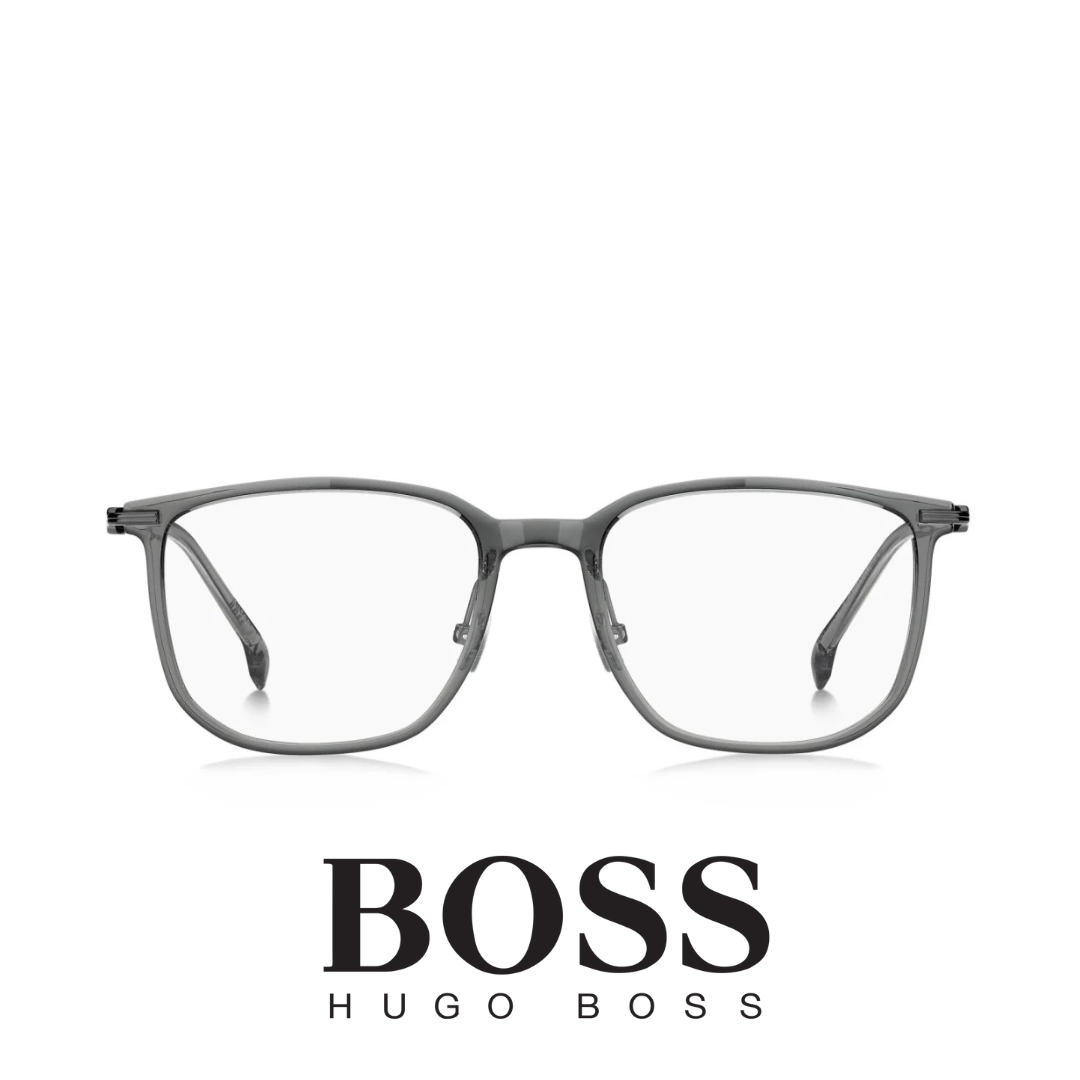 Hugo Boss Eyewear - Rectangle - Titanium Temple - Grey Dark Ruthenium