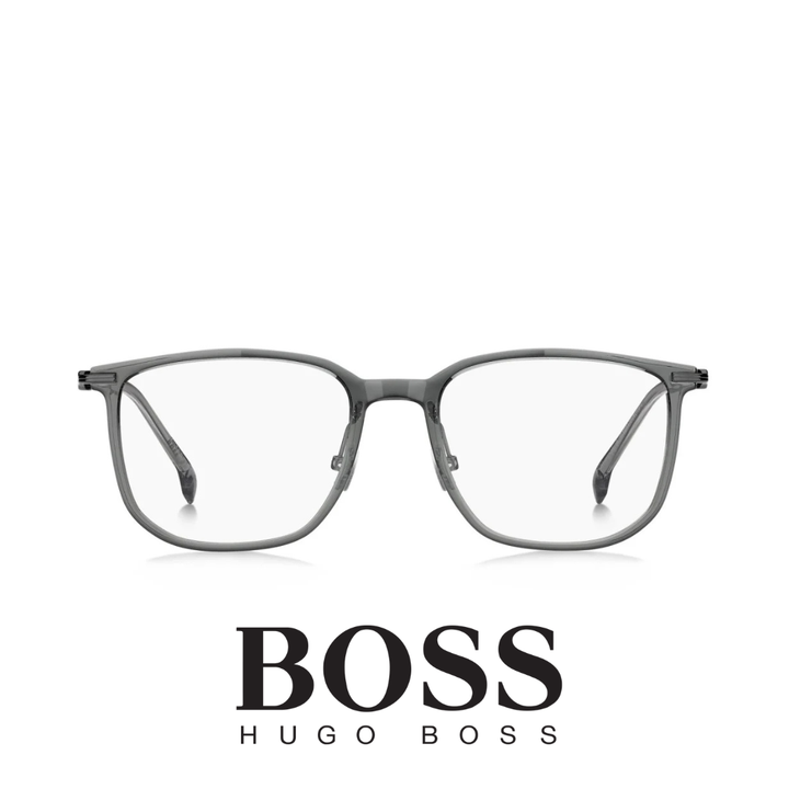 Hugo Boss Eyewear - Rectangle - Titanium Temple - Grey Dark Ruthenium
