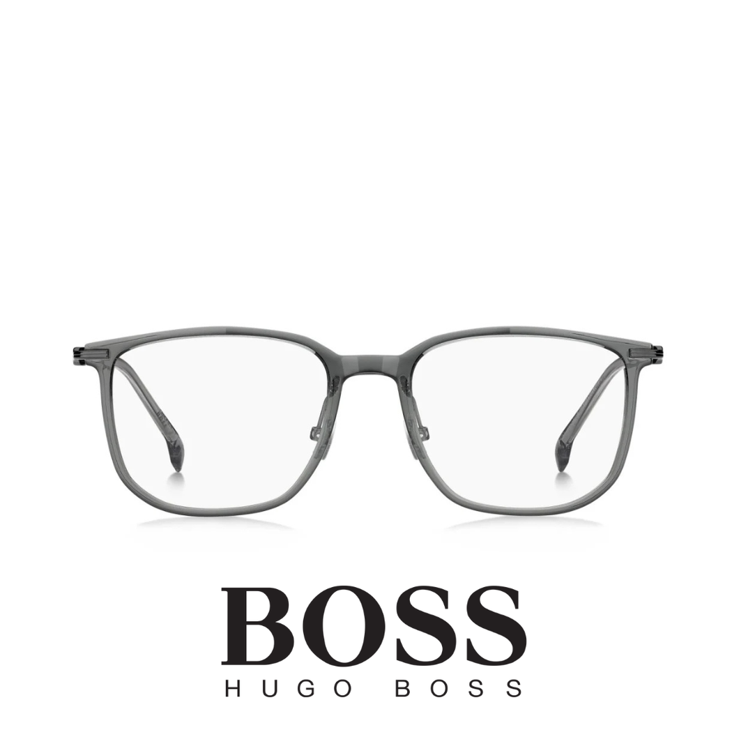 Hugo Boss Eyewear - Rectangle - Titanium Temple - Grey Dark Ruthenium