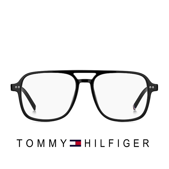Tommy Hilfiger Eyewear - Double Bridge - Square - Black