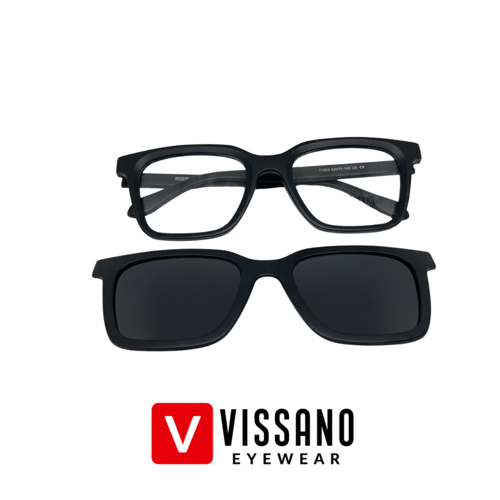 VISSANO Eyewear-Black-Clip-On
