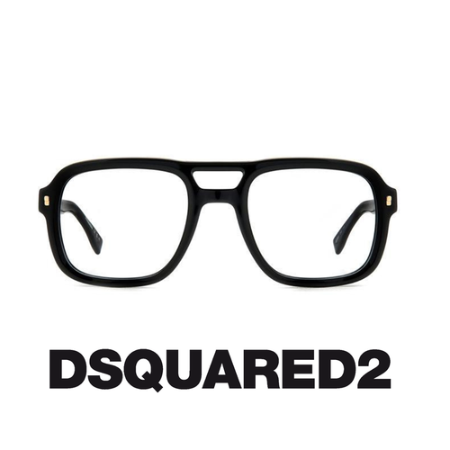 Dsqarqd2 Eyewear - Gafas - Oversize - Black/Gold