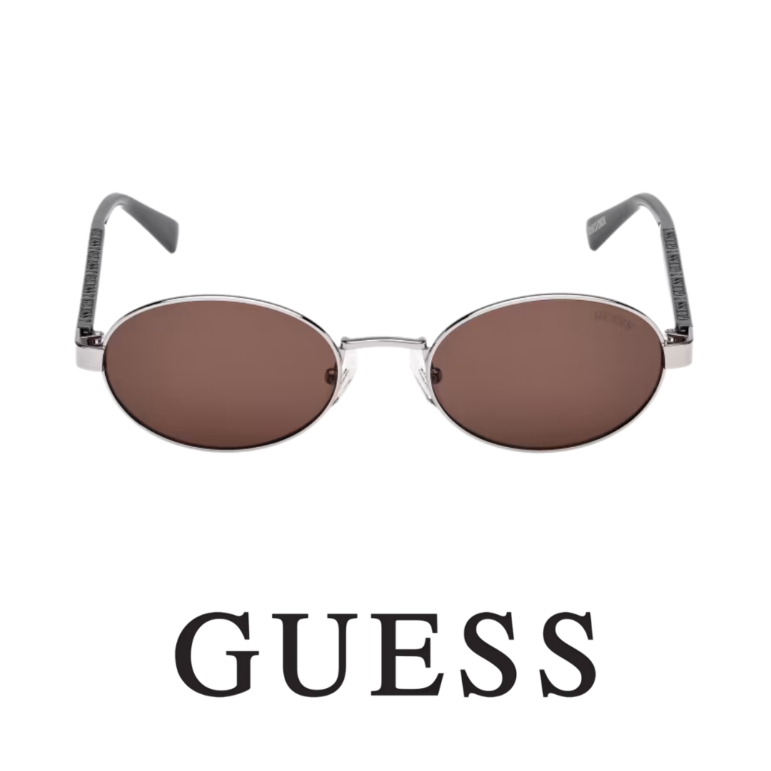 Guess - Round - Silver/Brown