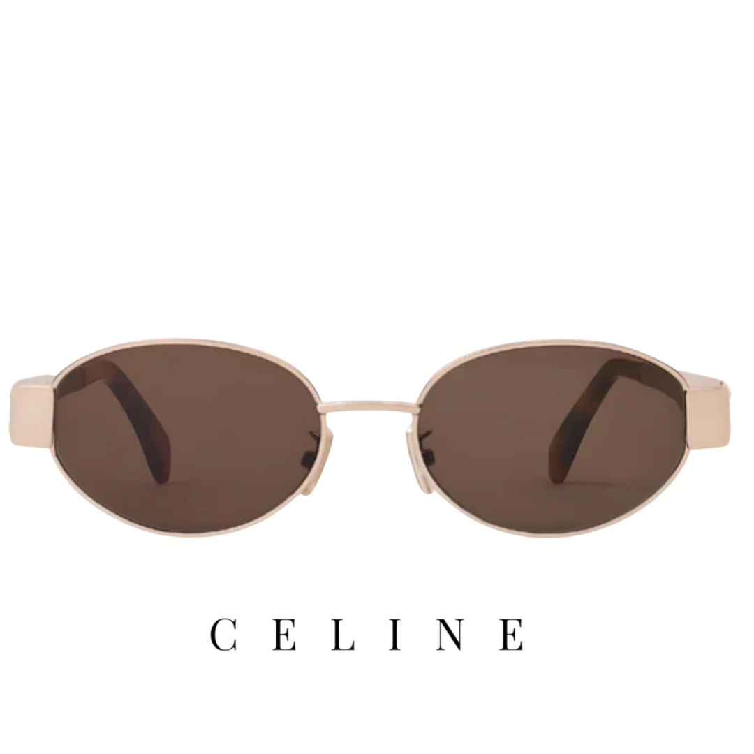 Celine - Triomphe - Metal - Oval - Rose / Gold
