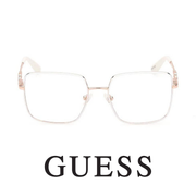 Guess Eyewear - Square - White and Rose Gold