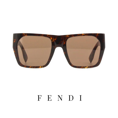 Fendi - Oversized - Square - Havana