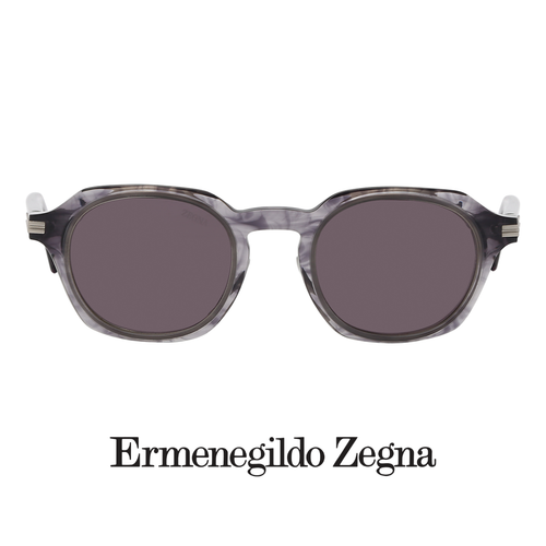 Ermenegildo Zegna - Round - Titanium Alloy - Grey / Striped