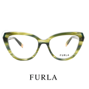 Furla  Eyewear- Cat Eye / Butterfly -Striped Green Tortoise