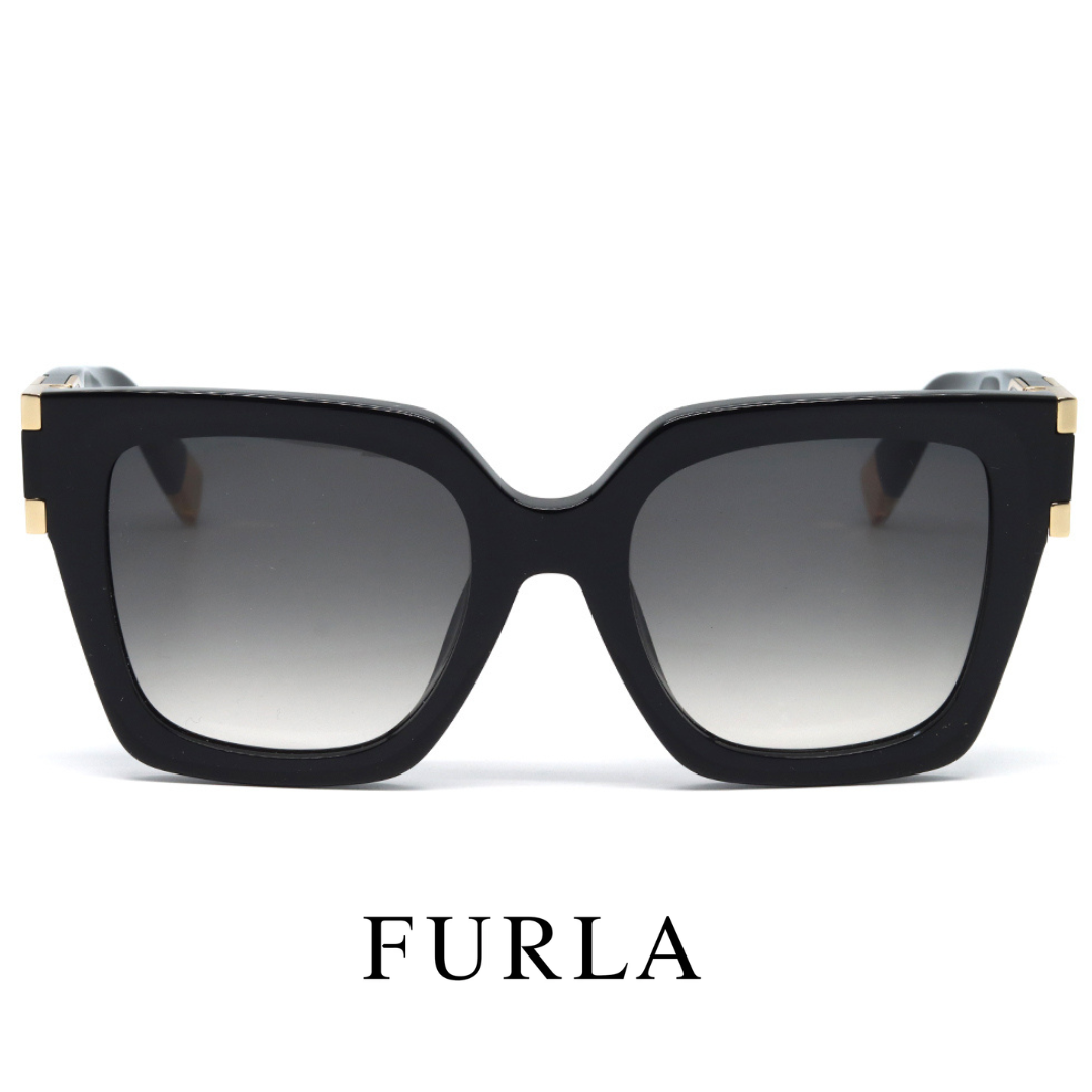 Furla - Square / Rectangular / Full Rim - Shiny / Black