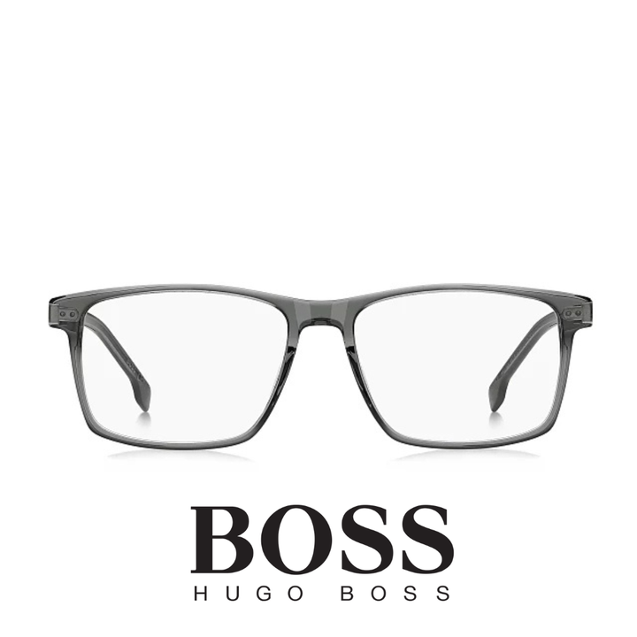 Hugo Boss Eyewear - Rectangle - Titanium Temple -  Transparent Grey