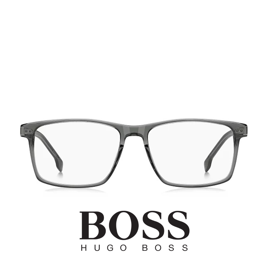 Hugo Boss Eyewear - Rectangle - Titanium Temple -  Transparent Grey