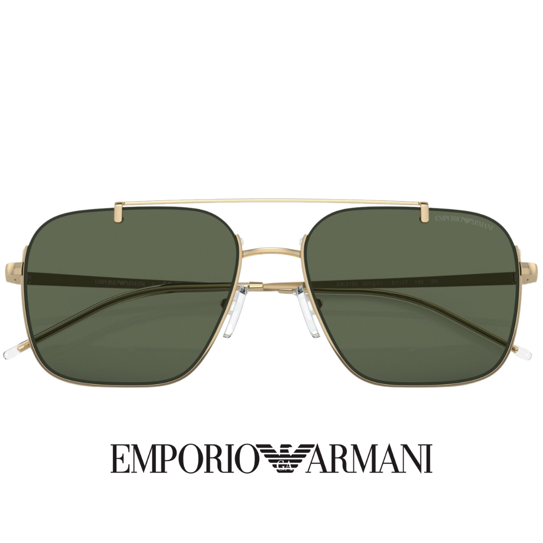 Emporio Armani - Square / Rectangular / Semi  / Rimless - Shiny / Pale / Gold
