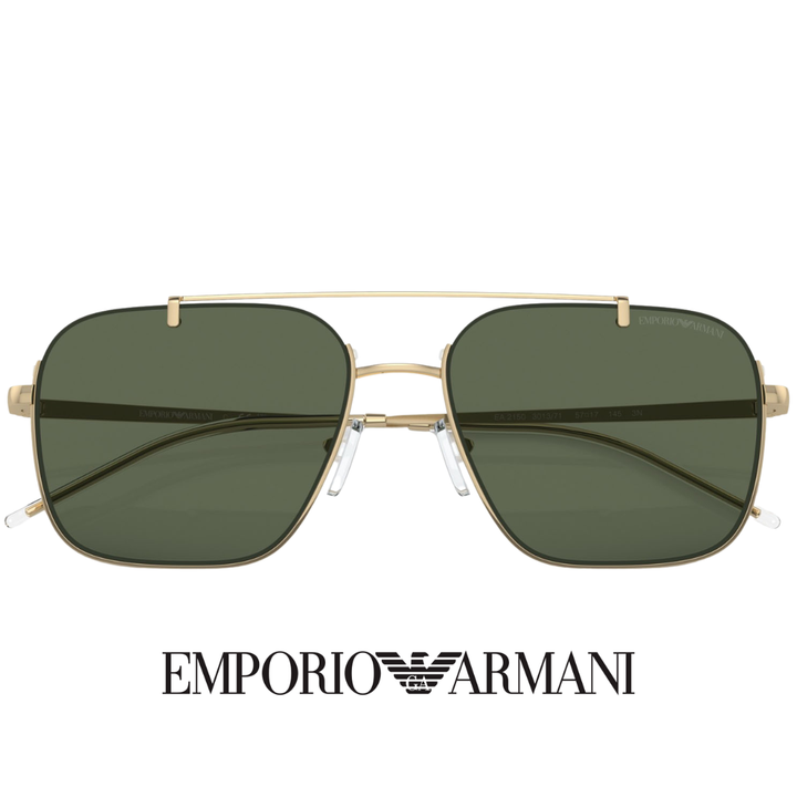 Emporio Armani - Square / Rectangular / Semi  / Rimless - Shiny / Pale / Gold