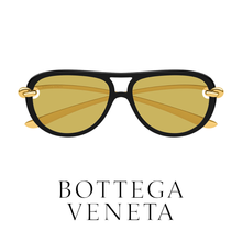 Bottega Veneta - Knot Aviator - Black/Yellow