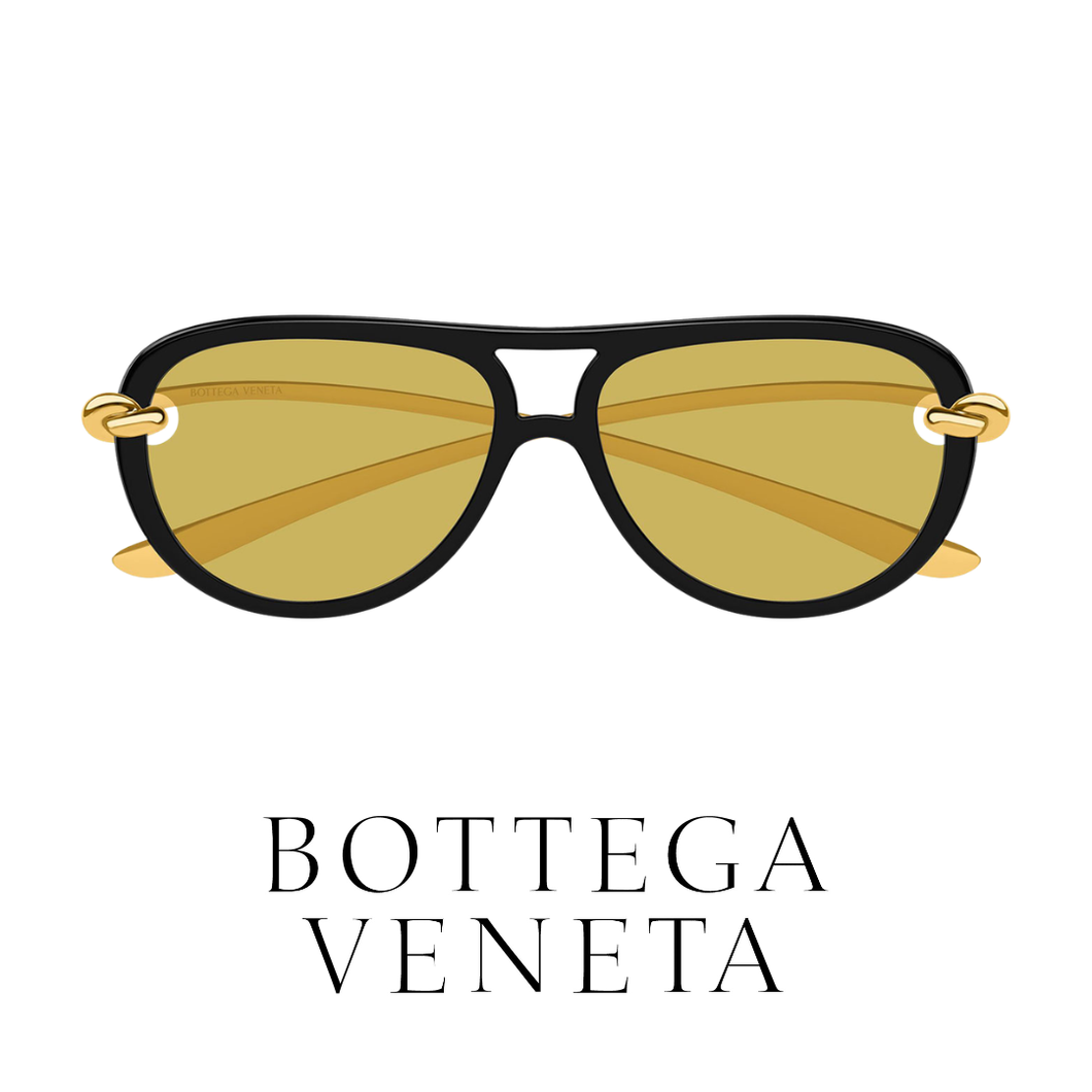 Bottega Veneta - Knot Aviator - Black/Yellow