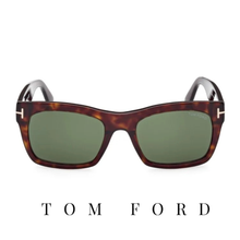 Tom Ford - "Nico-02" -  Square - Shiny Dark Spotted Havana
