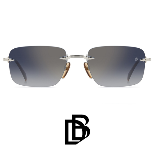David Beckham - Rectangular - Rimless - Havana/Blue