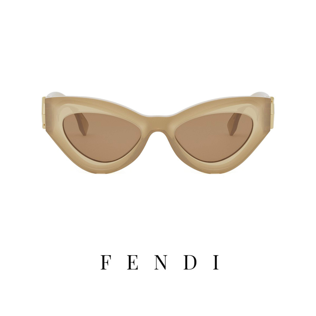 Fendi - Cat - Eye - Beige