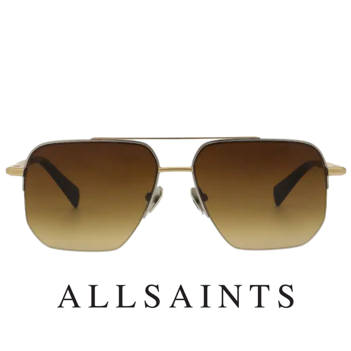 ALLSAINTS - Kai - Navigator /  Semi Rimless  - Dull Silver / Gold