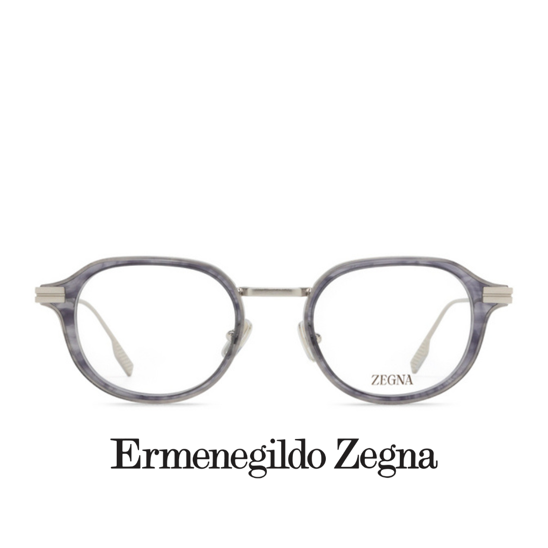 Ermenegildo Zegna Eyewear - Round Square - Shiny Grey