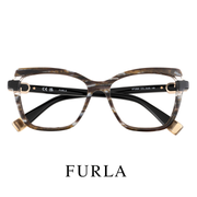 Furla  Eyewear- Square / Cat Eye - Pearl White Brown Havana