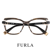 Furla  Eyewear- Square / Cat Eye - Pearl White Brown Havana