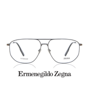 Ermenegildo Zegna Eyewear - Aviator Rectangle XL - Titanium - Dark Grey