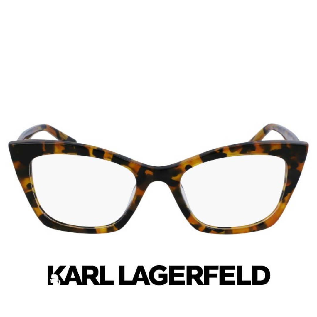 Karl Lagerfeld - Cat Eye - Striped / Tobacco