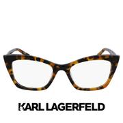 Karl Lagerfeld - Cat Eye - Striped / Tobacco