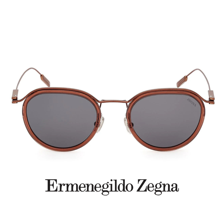 Ermenegildo Zegna - Round - Shiny / Light / Brown