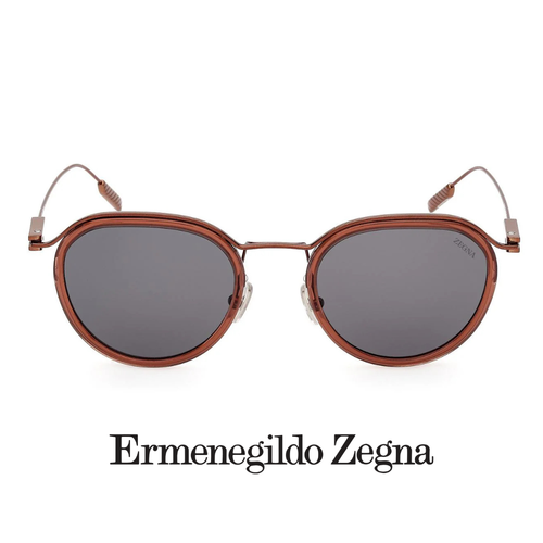 Ermenegildo Zegna - Round - Shiny / Light / Brown
