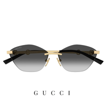 Gucci - Gold and Black - Cat Eye / Rimless