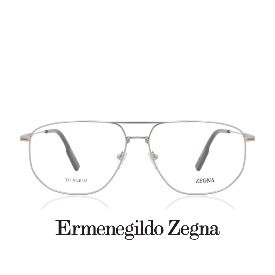 Ermenegildo Zegna Eyewear - Aviator Rectangle XL - Titanium - Silver