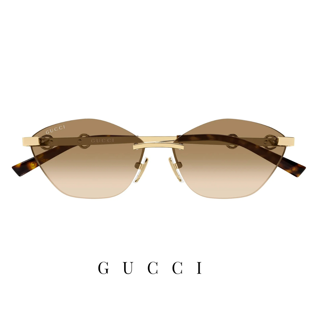 Gucci - Gold / Ivory - Cat Eye / Rimless