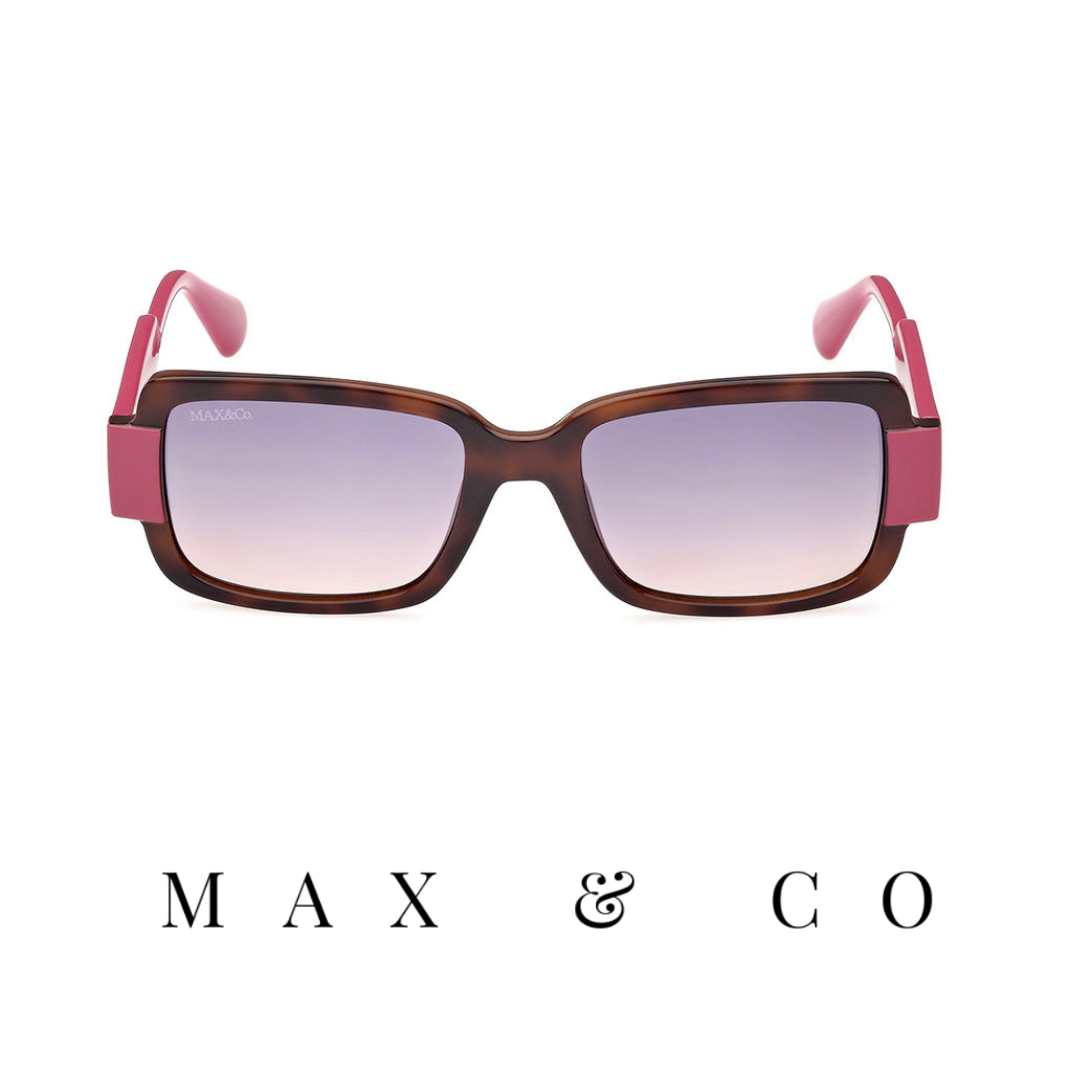 Max & CO - Rectangular - Havana/Gradient Blue