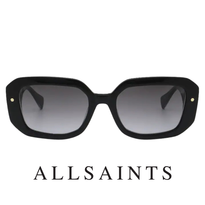 ALLSAINTS - Jade - Oversized / Oval - Shiny / Solid / Black