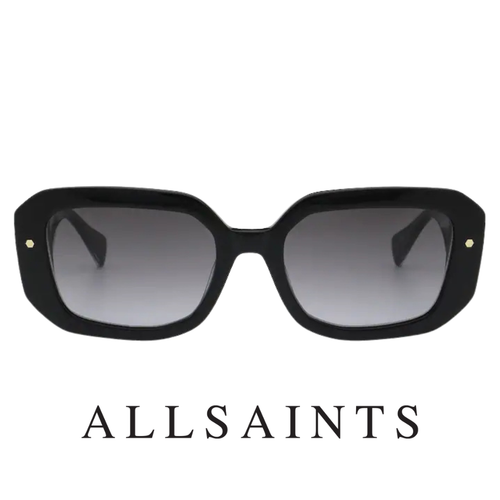 ALLSAINTS - Jade - Oversized / Oval - Shiny / Solid / Black