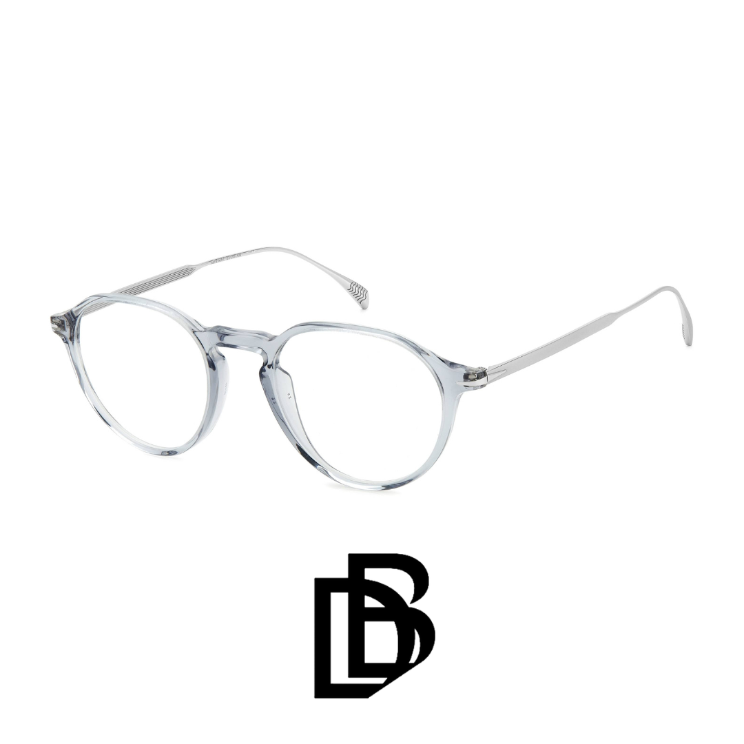 David Beckham Eyewear - Round - Transparent Grey - Titanium Temple