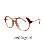 AbOriginal-Eyewear-Transparent-Brown-Red