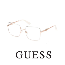 Guess Eyewear - Square - White and Rose Gold