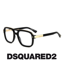 Dsqarqd2 Eyewear - Gafas - Oversize - Black/Gold