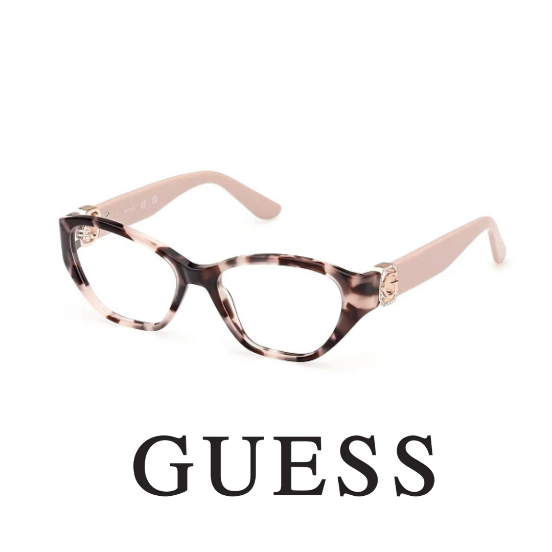 Guess Eyewear - Cat Eye - Dark Havana and Nude